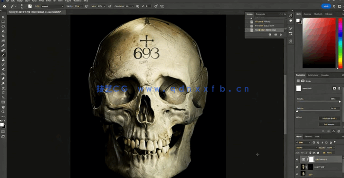 Zbrush人类头骨骷髅雕刻制作流程视频教程(图2)