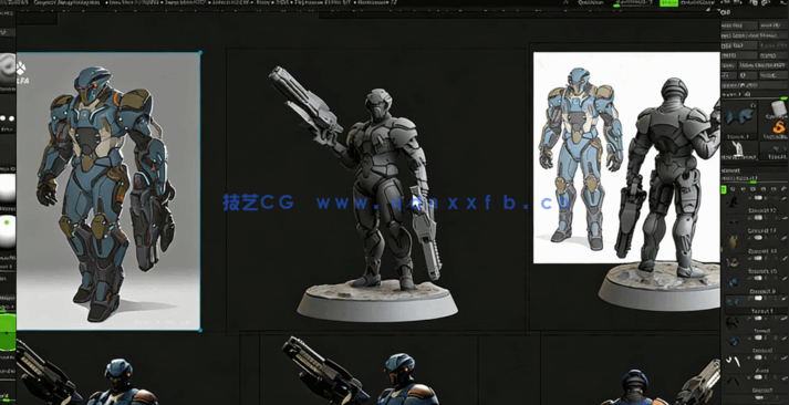 Zbrush棋牌游戏微型角色模型雕刻实例制作视频教程(图2)