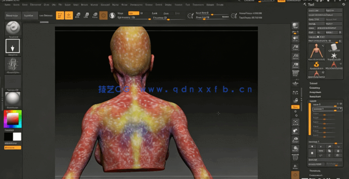 ZBrush角色皮肤与服饰纹理细节制作视频教程(图4)