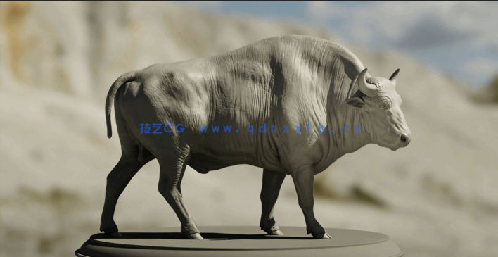 Zbrush与Maya野牛雕刻完整实例制作视频教程(图2)