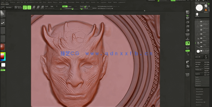 Zbrush权力的游戏影视木门道具制作流程视频教程 (图3)