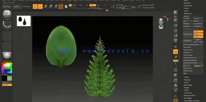 Zbrush古老苔藓树游戏资产制作全流程视频课程(图2)