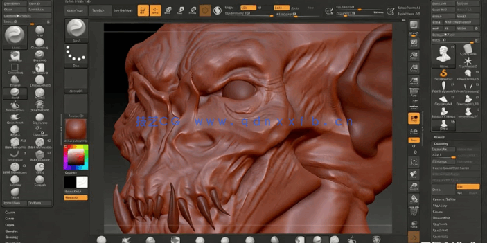 ZBrush半透明生物皮肤雕刻制作大师级视频教程(图5)