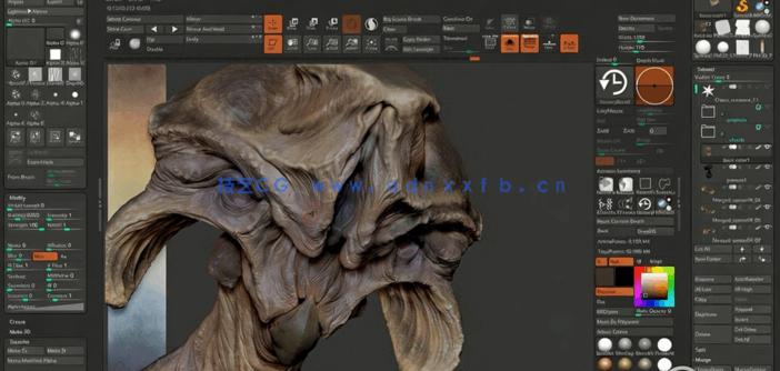 ZBrush原创概念艺术生物角色设计全流程视频教程 (图3)