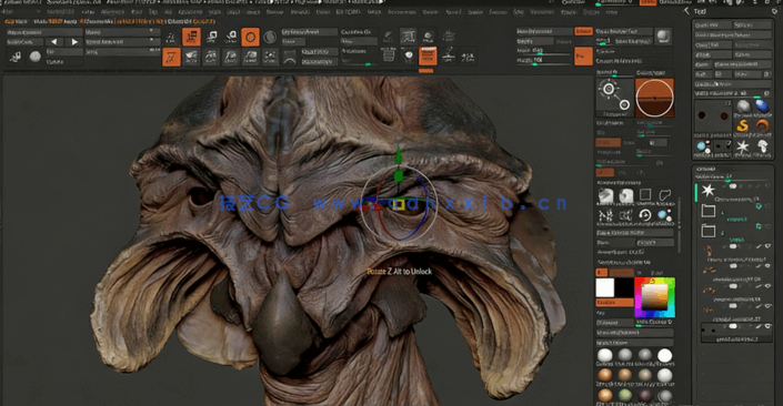 ZBrush原创概念艺术生物角色设计全流程视频教程 (图5)