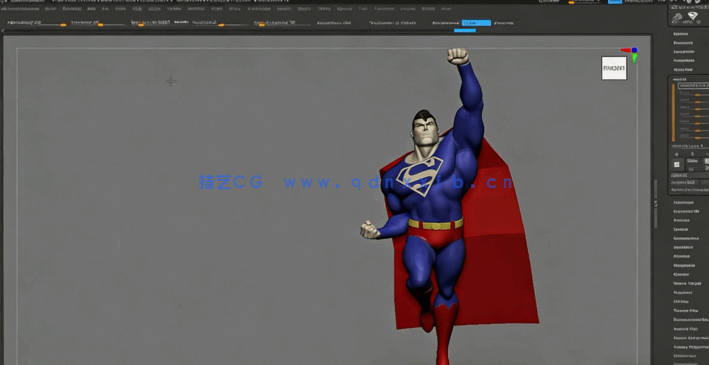 Zbrush与Marmoset Toolbag 4超人角色完整制作视频(图4)