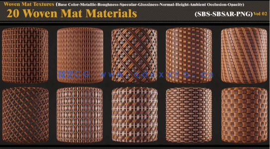 20个藤编PBR材质(图2)