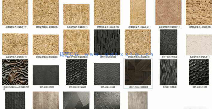 高清纹理肌理贴图（墙面、木板板材、金属、玻璃、水纹、晶体、冰块）200张(图2)