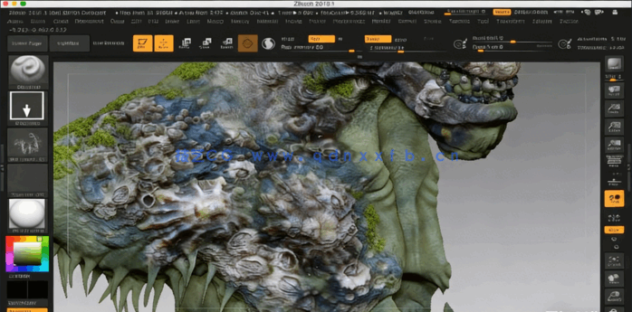  ZBrush与Keyshot恐怖鱼人半身像建模雕刻制作流程视频教程(图5)