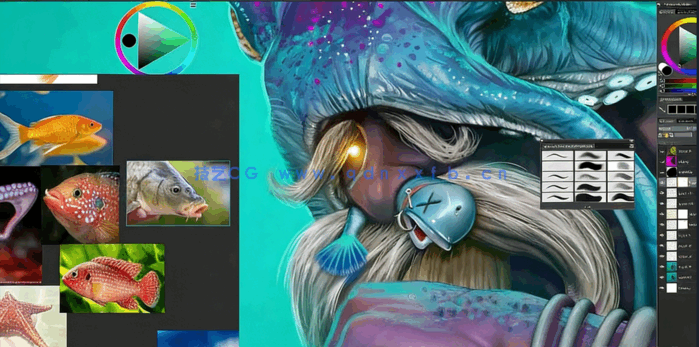 乌鱼先生概念艺术动态插画创作流程视频教程(图6)