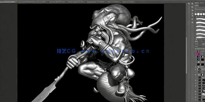 乌鱼先生概念艺术动态插画创作流程视频教程(图5)