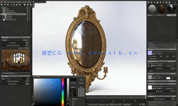 ZBrush与Maya古镜游戏资产制作流程视频教程(图6)