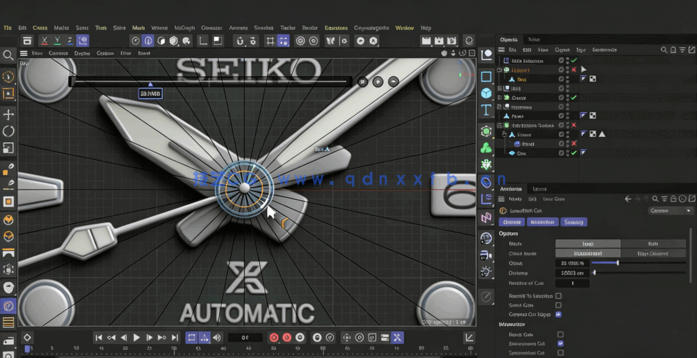 免费下载3小时47分钟高级C4D对照参考图高精度手表工业建模教程(图4)
