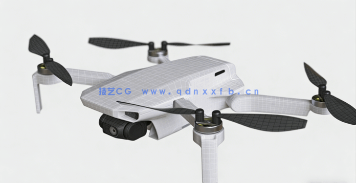 C4D建模大师无人机工业建模展UV绑定动画Octane材质渲染高级教程(图1)