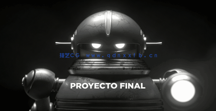 C4D+Octane+PS可爱钢铁机器人建模贴图材质场景灯光渲染合成高级教程(图1)