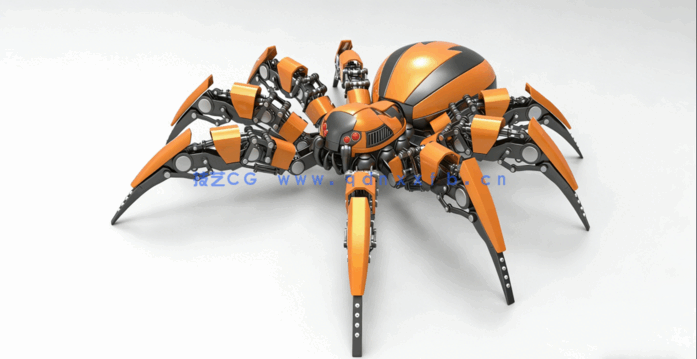 C4D机械蜘蛛的建模及骨骼绑定教程 (图2)