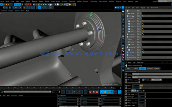 CINEMA 4D教程——能量球活塞时间流逝(图3)