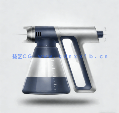 C4D工业产品喷枪多边形精细建模教程(图1)