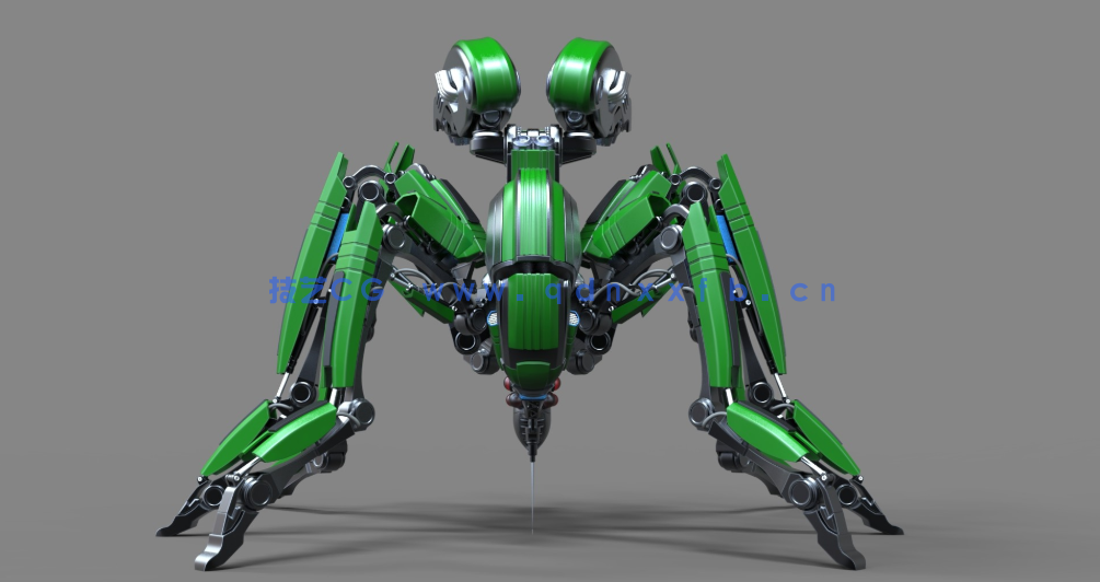 C4D高级机械蚊子机器人建模布线xpresso节点绑定骨骼联动动画教程(含工程)(图7)