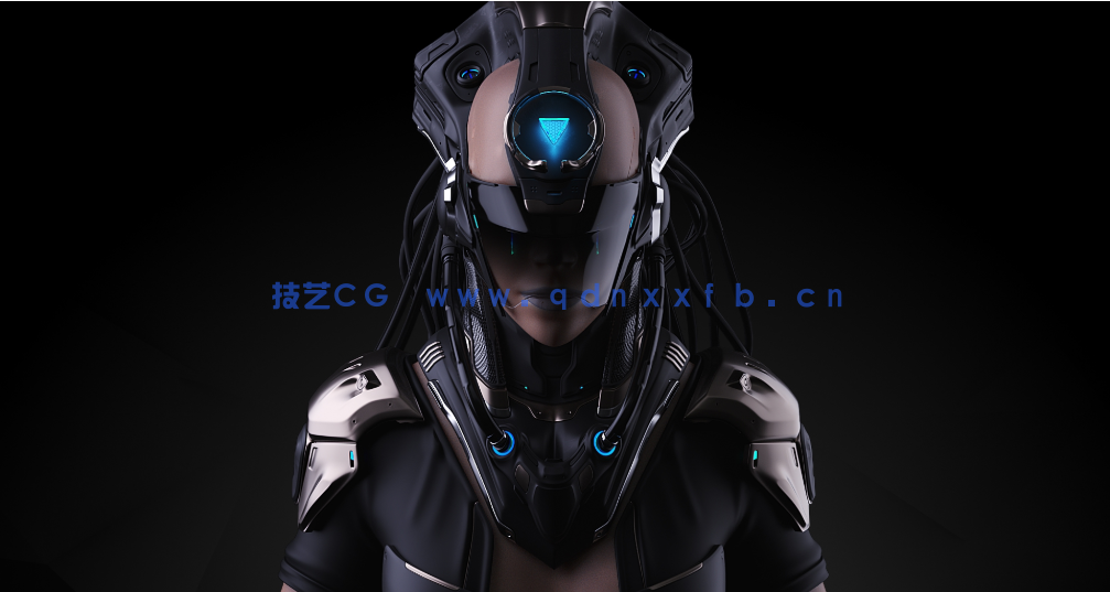 C4D科幻风格女性机甲建模布线渲染Arnold渲染器教程(图1)
