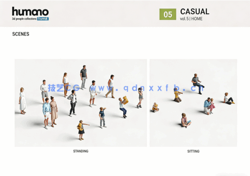12个三维人物3D模型 Humano 3D people Vol.05 Casual(图3)