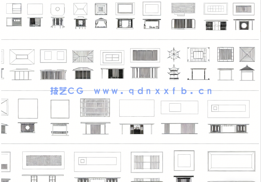 2026年最新庭院景观CAD休闲凉亭(图2)