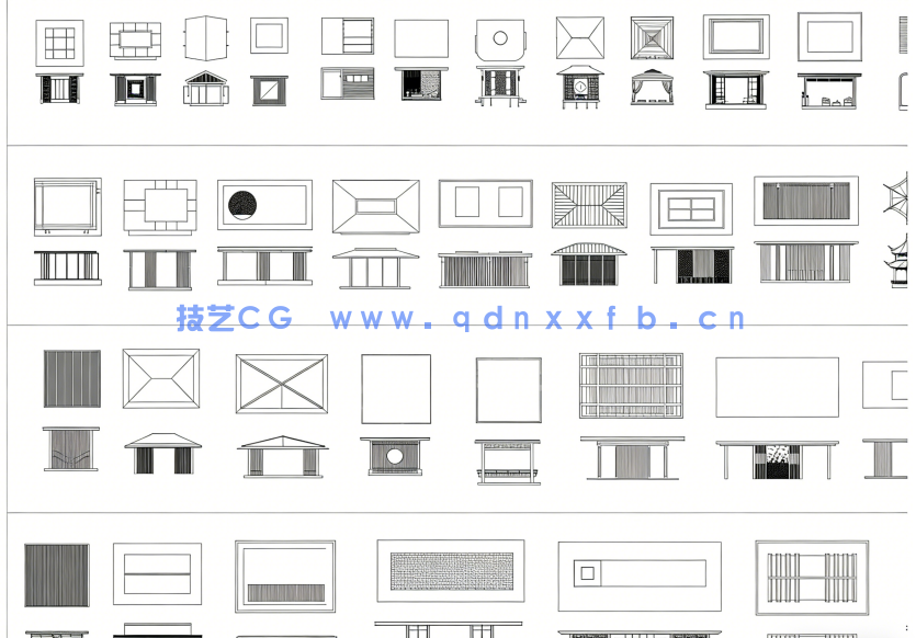 2026年最新庭院景观CAD休闲凉亭(图5)