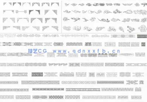 2026年最新中式雕花CAD图库CAD角花CAD角线CAD花格窗CAD镂空雕花窗(图1)