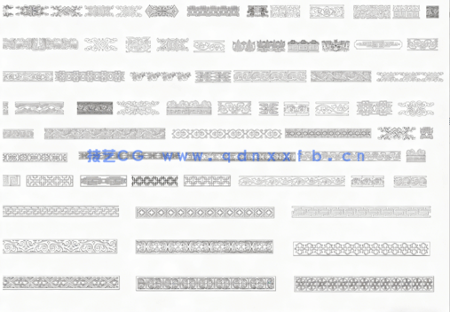 2026年最新中式雕花CAD图库CAD角花CAD角线CAD花格窗CAD镂空雕花窗(图2)