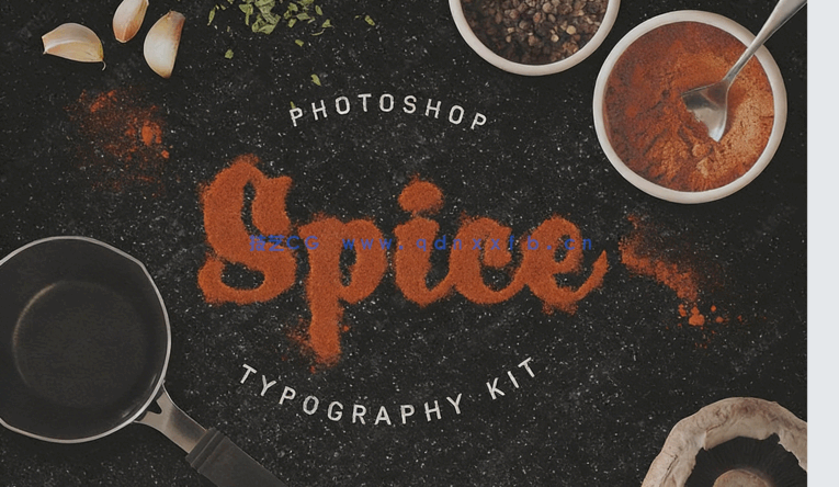 独特别致食物装饰粉末风格艺术特效PSD字模(图3)