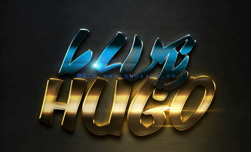 十组创意闪亮金色高贵质感艺术特效PSD字模第三季(图1)