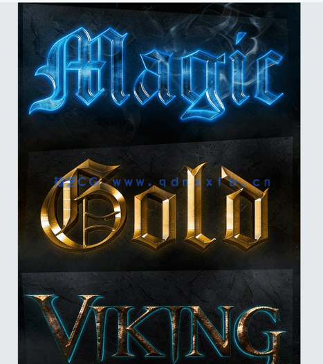 酷炫立体金属质感繁体艺术特效PSD字模(图3)