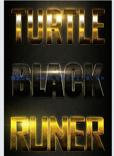 10组专业金属光泽文字艺术特效PSD字模第七季(图4)