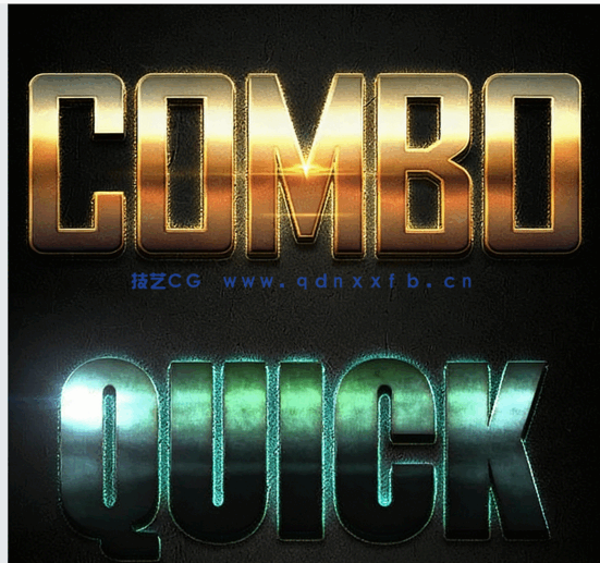 10组专业金属光泽文字艺术特效PSD字模第二季(图1)