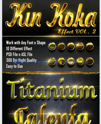 立体闪耀反光金属质感psd字模(图1)