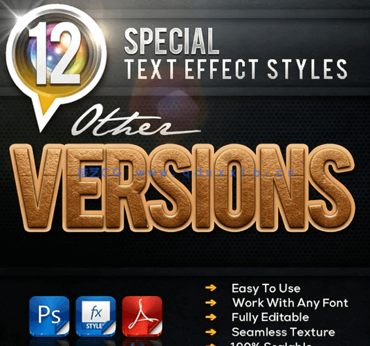 60组不同颜色耀眼3D字体特效PSD字模合集(图1)