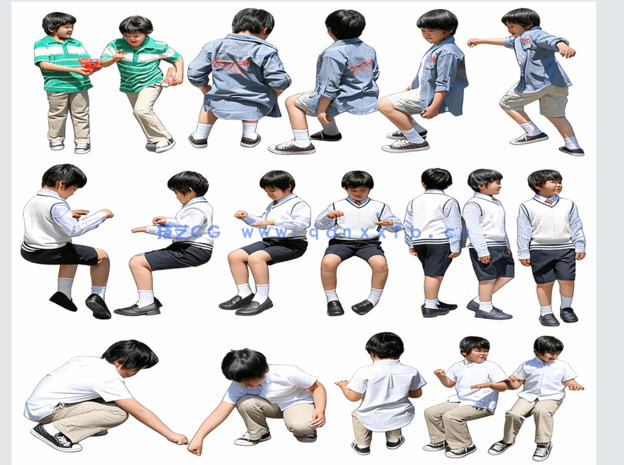 高清亚裔人物儿童300个免抠(图1)