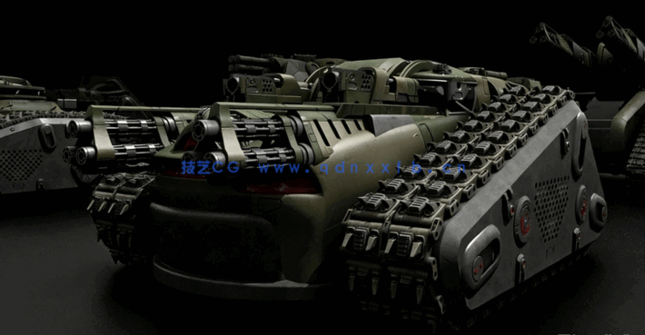 C4D十套高精度坦克战车军用模型优秀资源合集 (图1)