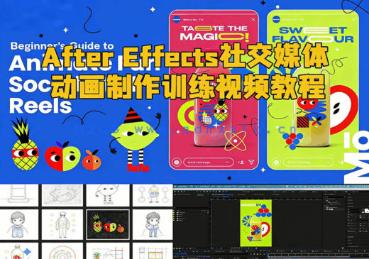 After Effects社交媒体动画制作训练视频教程(图1)