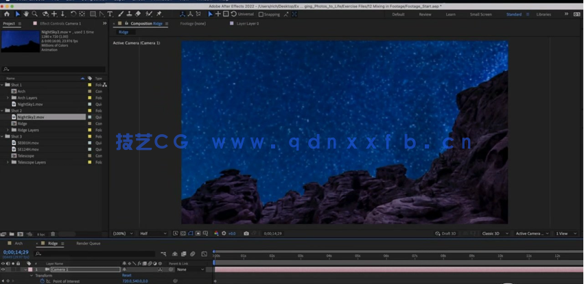 AE与PS照片三维空间图层摄像机控制动画视频教程(图4)