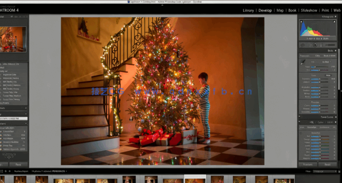 圣诞节布置圣诞树场景摄影及后期调色视频教程(图4)