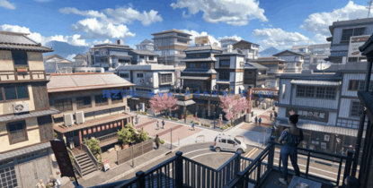 超大容量C4D日式传统复古风格社区建筑街道旅游风景区模型合集(图2)