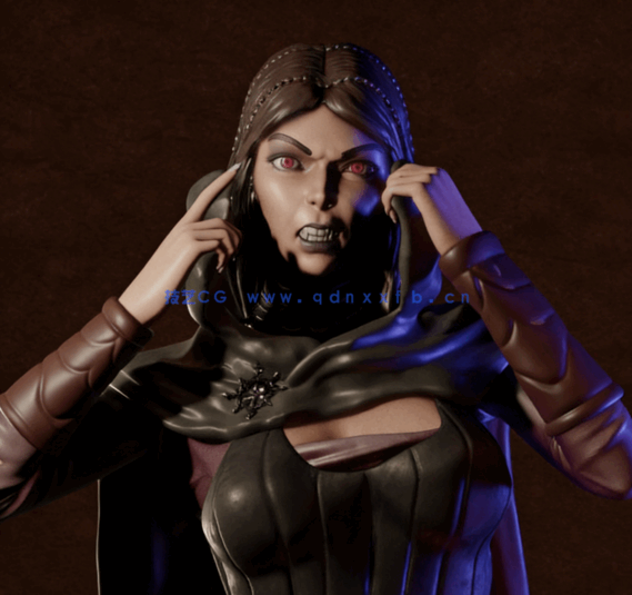 [3D打印人物] 瑟拉娜Skirim Serana《上古卷轴5：天际》游戏角色雕刻手办3D(图1)