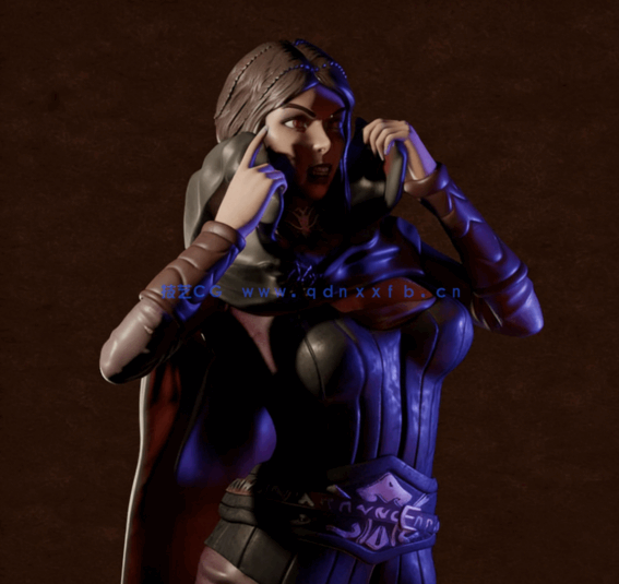 [3D打印人物] 瑟拉娜Skirim Serana《上古卷轴5：天际》游戏角色雕刻手办3D(图2)