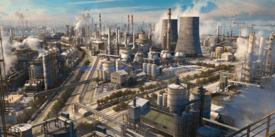 [建筑景观] 重工业工厂炼油厂反应堆炼钢厂建筑环境场景3D模型 完整版(图2)