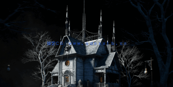 [建筑景观] 哥特式暗黑奇幻恐怖墓地大教堂等建筑场景3D模型资产库 108GB完(图3)