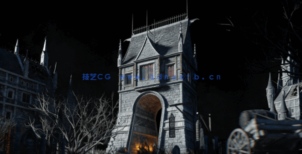 [建筑景观] 哥特式暗黑奇幻恐怖墓地大教堂等建筑场景3D模型资产库 108GB完(图4)