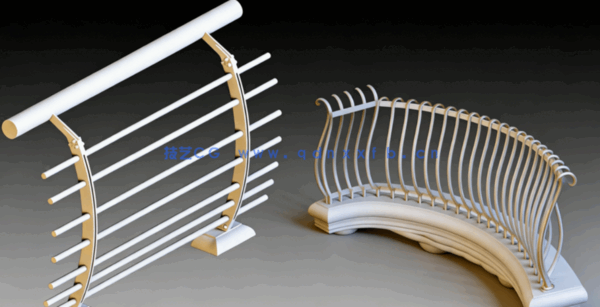 [建筑景观] 50款古典铁艺现代围栏田园木栅3D模型合集(图5)