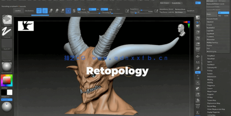 游戏恶魔概念艺术角色完整制作工作流程视频教程(图5)