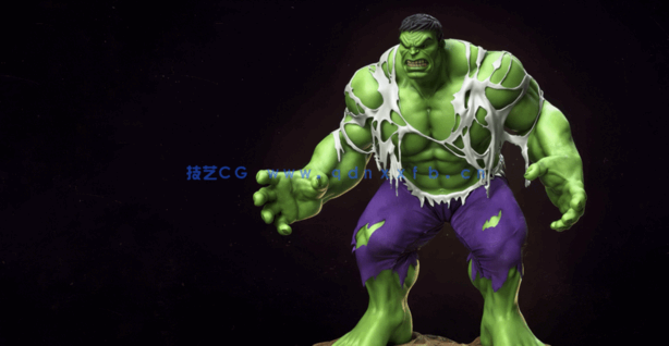 Zbrush超级英雄绿巨人完整雕刻制作训练视频教程 (图3)